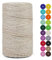 LEREATI Cuerda de Yute 2mm x 200m, Hilo de Yute Cuerda Yute Natural, Cordel Fina Cuerda Huerto, Hilo de Cañamo para Floristería Manualidades Jardín Envolver Regalos Decoración Navideña (Blanco)