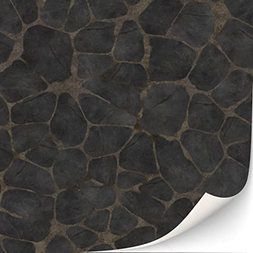 3 Blatt selbstklebende Boden-Fliesen für Puppenhäuser Maßstab 1:12 (Vulkangestein Mosaik)