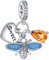LaMenars Les abeilles Charm for 925 Bracelet et collier femme en argent sterling Noël pendentif Saint Valentin fête des mères cadeau pour fille