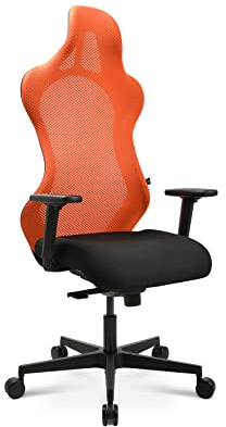TOPSTAR Sitness RS Sport Bürodrehstuhl, Gamingstuhl, Stoff, orange-schwarz