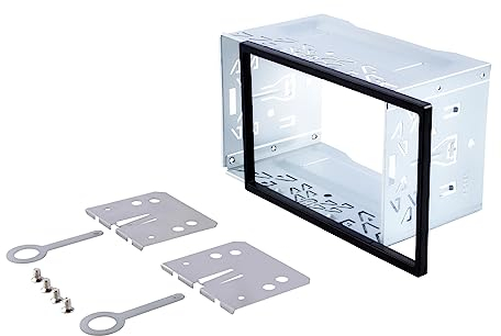 Marco para Auto Radio de Coche Universal 2 DIN Radio Coche Universal Marco Adaptador Doble DIN Autoradio Metal para Auto Radio Sonido Kit