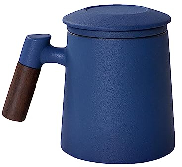 Tasse à Thé Avec Couvercle Et Passoire 400 Ml Tasse à Thé En CéRamique, Anti-BrûLure Et Isolé, Mug à Thé avec Infuseur Lavable Au Lave-Vaisselle