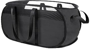 Großen Faltbar Wäschekörbe mit Griff, Pop up Tragbar Laundry Basket Faltbarer Platzsparender Wäschesammler Herausnehmbar Schmutzige Kleidung Aufbewahrungskorb Schwarz