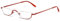 ABETOS Halbrand Lesebrille Herren Damen Metall Halbmond Halbrahmen Sehhilfe Flexibel Federscharnier Lesebrillen Computer Lesebrille Leicht Komfortable Lesehilfe Brille mit Stärke(Rot, 2.0)
