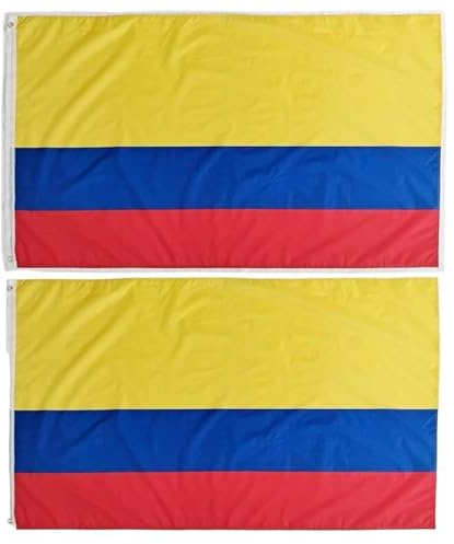2 Banderas de Colombia, bandera colores Colombia, bandera 150cm x 90cm, bandera Colombia