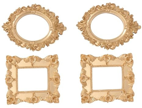 Zerodeko 4pcs Metal Nail Art Display Frame for Wall Decorative Nail Holder for Manicure and Photo Display European Style Design for Professional and Personal Use