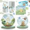 120 Stück Winnie Teller Baby Shower Pooh Servietten Classic Bear Dekorationen Pappbecher Gabeln Oh Baby Einweggeschirr Set Neugeborene Kinder Dessertteller für 24 Gäste