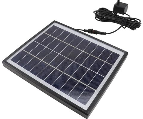 Sosoport 5w Fontaine Solaire Pompe Cascade Bain Oiseaux Pompe à Eau Flottante Pour Jardin Noir h