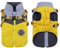 Hundejacken Savlot Hundemantel für kleine Hunde Wasserdicht Winter Warme Hunde Jacke Winddichter Wintermantel 2 in 1 Outfit Kaltwettermantel Reflektierende Welpenjacke(S, Gelb + Grau)