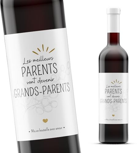 2 Etiquettes bouteille vin | Annonce grossesse grands parents | Annonce grossesse originale
