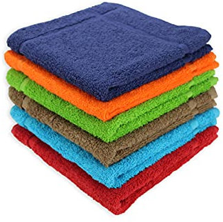 Acomoda Textil - Paños de Cocina 100% Algodón, Toallas de Rizo 50x50 cm, Trapos Absorbentes, Suaves y Resistentes 500 gr/m². (Lisos, 12)