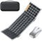 ProtoArc XKM01 Faltbare Tastatur und Maus | Full-Size Bluetooth Tastatur Klappbar mit Ziffernblock | 2.4G+Dual Bluetooth Klapptastatur QWERTZ-Layout Windows/Mac/Android - Schwarz und Silber