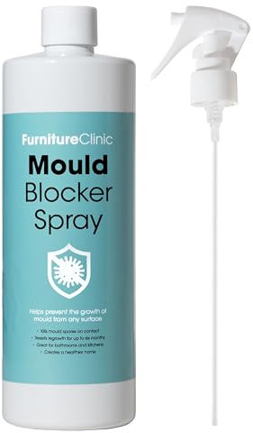 Furniture Clinic Mould Blocker Spray – Anti Mould Spray - Mould Spore Removal on Contact & Prevention of Regrowth - Use on Bathroom Walls, Shower Tiles, Ceilings to Eliminate Mould & Mildew - 500ml