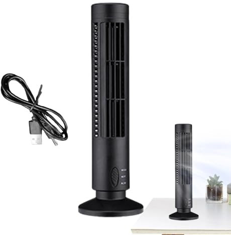 Ventilador eléctrico USB,Ventilador de torre USB para escritorio | Pequeños ventiladores de refrigeración silenciosos,Ventilador de torre de barra de aire de escritorio de fuerte, ventilador de escrit