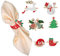 IWNTWY 7 Stück Weihnachts-Serviettenringe, Vintage Weihnachtsserviettenschnalle, Elch Glocken Kranz Serviettenschnalle für Weihnachten Thanksgiving Party Tischdekoration