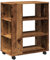 vidaXL Rollcontainer, Aktenschrank mit Stauraum, Rollschrank für Büro Arbeitszimmer, Bürocontainer Büroschrank, Altholz-Optik Holzwerkstoff