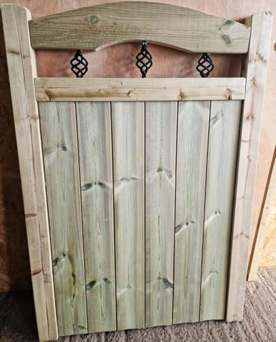 MD Carpentry Workshop Wooden Garden Dome Gate, Pressure Treated, 4ft 120cm, Green, Wood