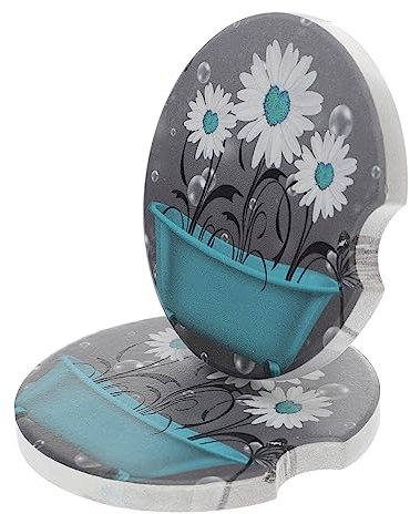 Ciieeo 2 Piezas Portavasos Posavasos para Bebidas Absorbentes Posavasos Coche Auto Absorbentes para Coche Estante De La Taza De Café Cerámica