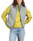 QingxingFa Gilet À Carreaux Rouges, Gilet Sherpa À Carreaux pour Femmes, Gilet sans Manches À Fermeture Éclair, Gilets D'Extérieur À Col Chaud Cardigan (Bleu,Grand)