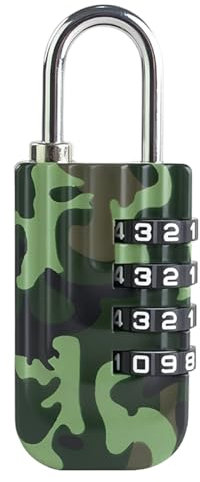 IKOPFLN Vorhängeschloss Zahlenschloss Spind Fitnessstudio, 4 Stellig Zahlencode Schloss, Vorhängeschloß, Kombinationsschloss, Nummernschloss Wetterfest für Kellertür, Gartenzäunen,1 Stück