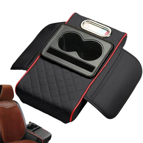 Multifunctional Car Armrest with Cup and Phone Holder - Center Console Cover for Arm Rest Box, Interior Accessories, Soft Cushioned Protector