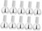 HAPINARY 10pcs Empty Glass Nail Polish Bottles Brush Cap Nail Polish Containers for Diy Art Refillable Travel