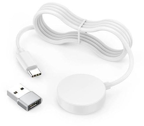 Ladegerät Ladekabel USB C Kompatibel mit Samsung Galaxy Watch 7/ Ultra/ 6/6 Classic/ 5/5 Pro/ 4/4 Classic/ 3/ Active 1/2/ FE, Tpy C Ladekabel Ladestation für Galaxy Smartwatch mit 1 USB Adapter (Weiß)