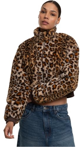 Urban Classics Damen Tb7938-ladies Cropped Faux Fur Leo Jacket Light Jackets (1er Pack)