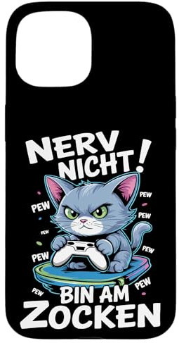 Nerv nicht bin am Zocken Katze | Zocker | Gamer Hülle für iPhone 15