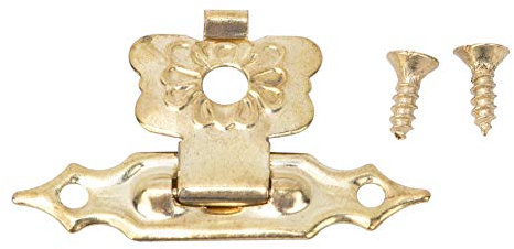 Holigie Hasp Latch Toggle Latch Clamp 50 Pcs Retro Style Flower Type Yellow Iron Hardware Tool for Boxes Cabinets
