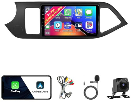 Car Radio Stereo for KIA PICANTO Morning 2011-2016, Android 13, 9 IPS Touch Screen Upgrade Replacement with CarPlay & Android Auto, GPS Navigation DSP SWC 5G WiFi Camera(NF7 8Core 8+256GB)