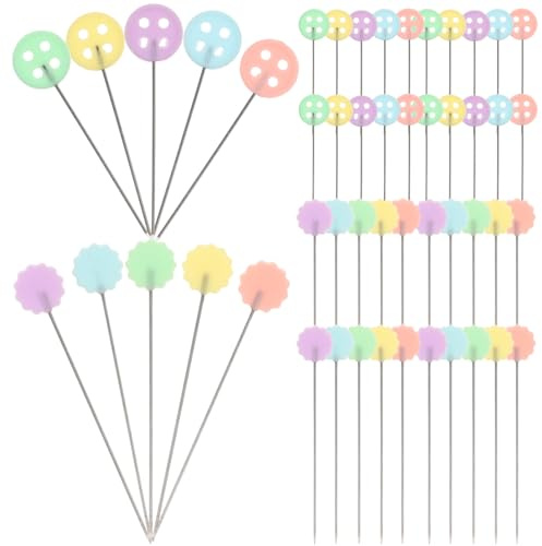 Angoily 200pcs Flat Head Practical Dressing Pins for Sewing Needles and Modesty Pins