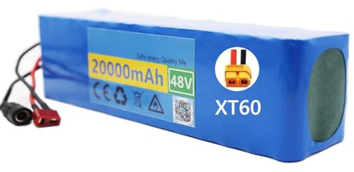 48V E-Bike-Akku 13S3P E-Scooter Batterien Pack 48V 20Ah Für Wiederaufladbare E-Bike Batterien Für Elektrofahrrad Roller Motorrad Dreirad Mit BMS Schutz + 54,6V 2A Ladegerät XT60 Plug,48V 20Ah