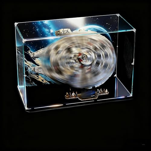 Acryl-Vitrine für Lego 75192 Millennium Falcon Modell, staubdichte Schaukasten, Baustein-Displaybox für 75192 (nur Vitrine) (Hintergrund)