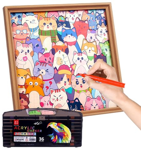 Genérico Cadre pour puzzle - Décoration de maison éducative et adorable - Cadre photo pour puzzles de chats pour , anniversaire, fête des , intérieur école
