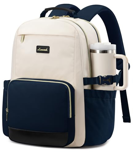 LOVEVOOK Rucksack Damen,15,6 Zoll Laptop Schulrucksack Teenager mit großem Fach für Trinkflaschen,Travel Backpack Women Elegant für Uni, Tagesrucksäcke Daypack Arbeitstasche Lehrertasche Reiserucksack