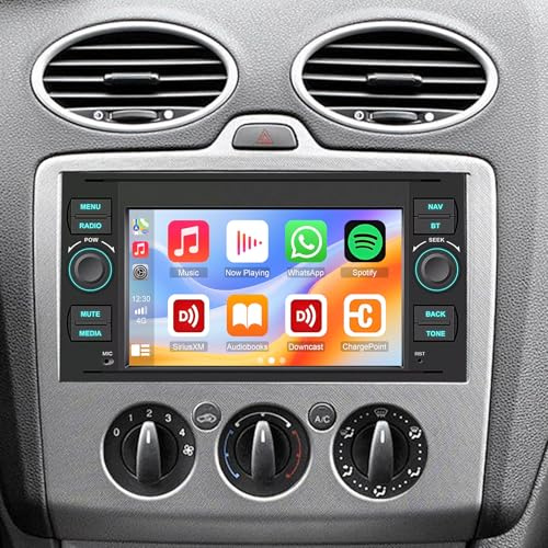 2+64G Android 15 Auto Radio Coche para Ford Focus 2005 2006 2007,2 DIN 7 Zoll Touchscreen Auto Stereo Touch Screen Radio Bluetooth Multimediale con GPS WiFi FM Mirror Link Backup Camera