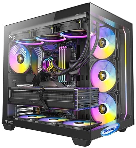 Tiburcc Computer Gaming PC Ryzen doppia camera (R7 9800X3D RTX 5080) 2TB Bluetooth WiFi