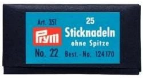 Prym 124170 Sticknadeln ohne Sp. ST 22 0,90 x 40 mm silberfarbig, silber