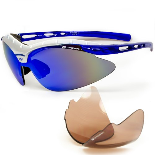 Daisan Radbrille Fahrradbrille Sportbrille mit Wechselscheibe