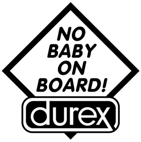 South Coast Stickers NO Baby ON Board CAR Bumper Sticker Funny Bumper Sticker CAR Van 4X4 Window PAINTWORK Decal Graphic