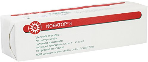 NOBATOP 8 Unsterile Vliesstoffkompressen 4-lagig, Größe:7.5 cm x 7.5 cm (200 St.)
