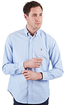 Polo Ralph Lauren - Mens Oxford Shirt(s) - Longsleeve Luxury 100% Cotton - Plain or Pinstripe