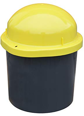 KUEFA DUO Mini - Wetterfester Mülleimer/Aufbewahrungsbehälter/Sammeltonne (Gelb)