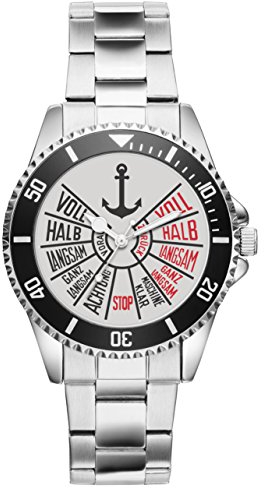 KIESENBERG Geschenk für Seemann Seefahrer Kapitän Schiffer Segler Uhr 1164