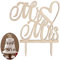 BESTOMZ Kuchendeckel Hochzeit Kuchen Topper Cake Topper Kuchendekoration (Holz Farbe)