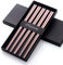 Buyer Star 5 Pairs Chopsticks Rose Gold Metal Chopsticks 18/10 Square Shape for China Hot pot Japan Sushi Korean Cuisine Dinner Set