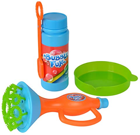 Simba 107282327 - Bubble Fun Seifenblasen Trompete, viele Seifenblasen auf einmal, 15cm, 160ml Lauge, ab 3 Jahre