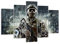 Mehrteilige Bilder auf Leinwand 150x100cm Leinwandbild Soldat Gewehr Groß XXL Wanddeko Bild Schlafzimmer Set 5 teilige Wandbilder Dekoration Wohnzimmer Decor Canvas Wand Kunstdruck Art EA150x100-4071