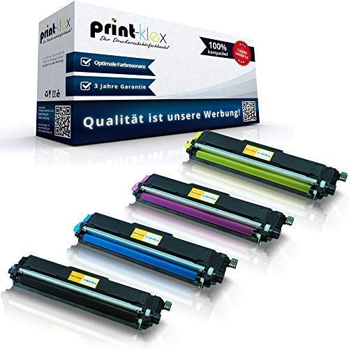 4X Print-Klex Tonerkartuschen kompatibel für Brother MFC-L 3740 CDN MFC-L 3750 CDW MFC-L 3770 CDW TN243 TN-243 TN 243 TN247 TN-247 TN 247 Black Cyan Magenta Yellow - Office Quantum Serie
